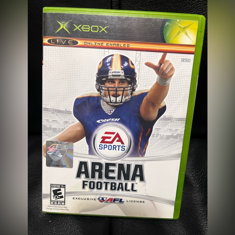 Microsoft Xbox Arena Football Video Game - Green and White